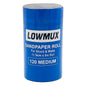 LOWMUX Sandpaper Roll – 120 Grit – 11.5cm x 5m – Aluminium Oxide – Medium Grit Sandpaper for Wood & Walls – Cut to Size – Flexible Backing – Hand & Sheet Sander Compatible